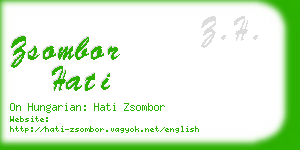 zsombor hati business card